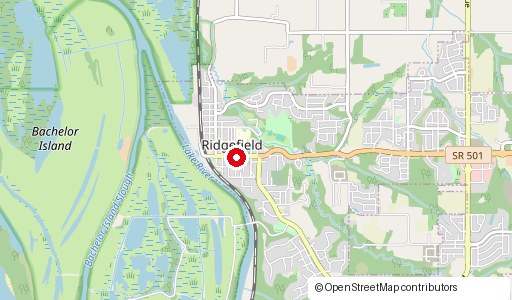 Map centered on Project location in Ridgefield, WA